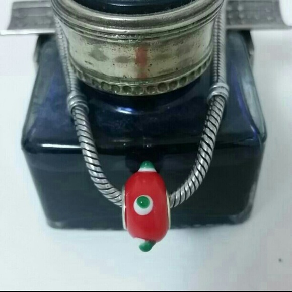 Red Murano glass bead for Pandora