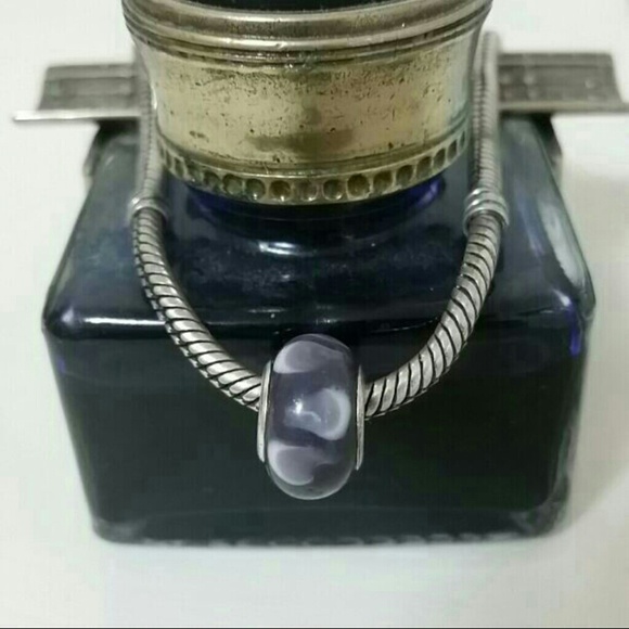 Purple Murano glass bead for Pandora