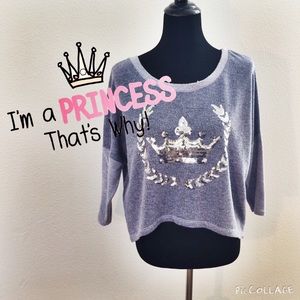 Sequin Tiara Hi-lo Top! 👸🏻