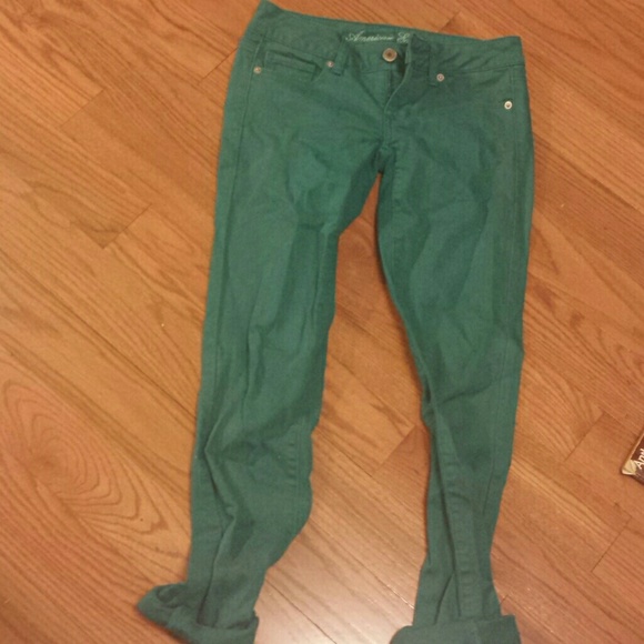 Turquoise jeans