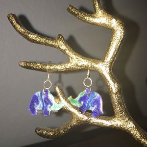 Handmade elephant earrings