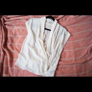 All Saints cream silk blouse