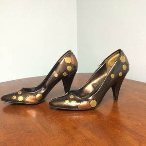 Unlisted funky polka dot heels