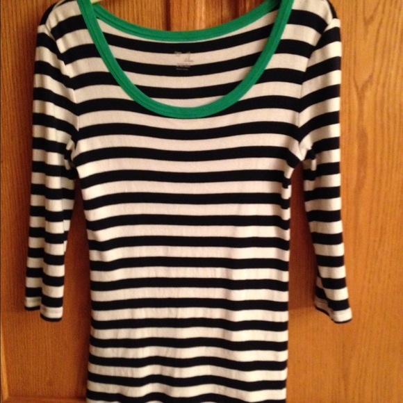 Gap stripe 3/4 sleeve top