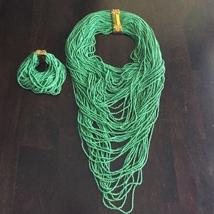 So CHIC!  Seed necklace & bracelet by BCBG