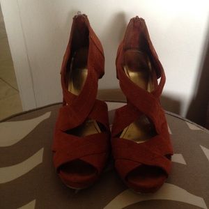 H&M brown Suede strappy heels