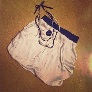 Silver Bubble Skirt with Pockets