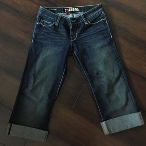Cuffed Capri style jeans