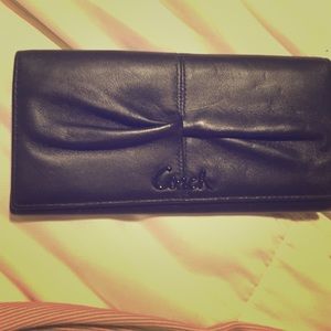 Coach black leather wallet