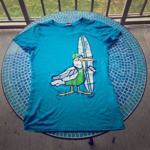 Teal Pelican SurfBoard Tee