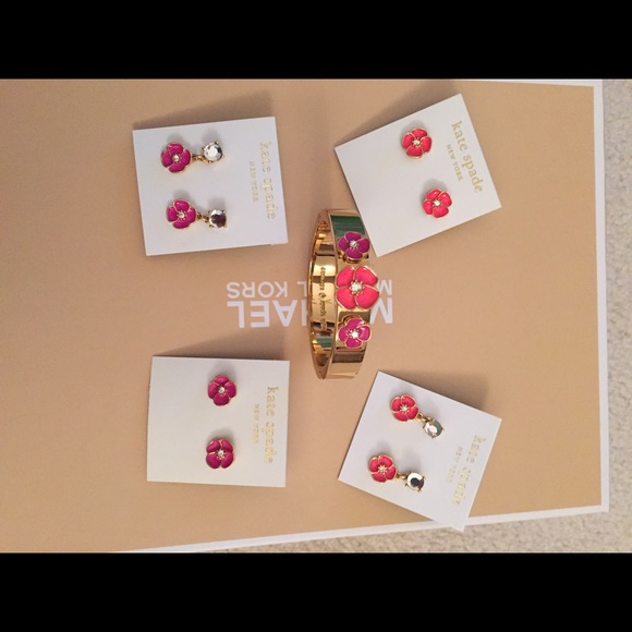 Kate Spade bracelet and earrings. Sold separately