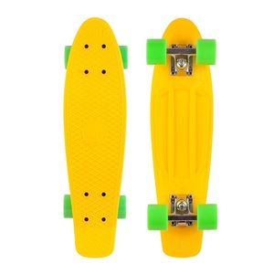 Yellow and Green Penny Board