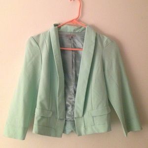 mint green blazer