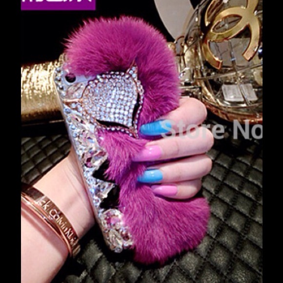 iPhone 6 Purple Fox Bling Case