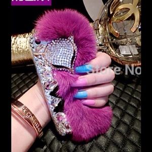 iPhone 6 Purple Fox Bling Case