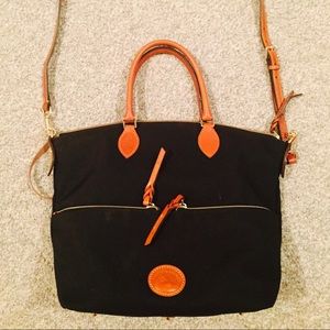 Black and Cognac Dooney &Bourke handbag