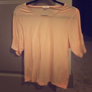 Helmet Lang creamsicle colored t-shirt