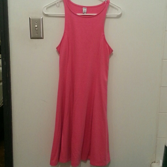 Old Navy Bright Pink Sleeveless Skater Dress