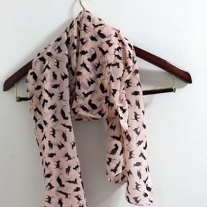 Rose Pink Chiffon Cat Scarf