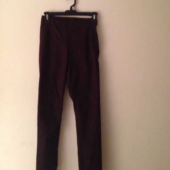 burgundy high waisted pants