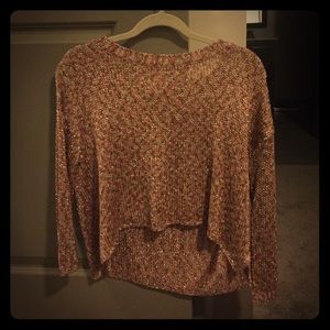 Parker crop sparkle crochet sweater