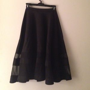 flowy mid calf skirt
