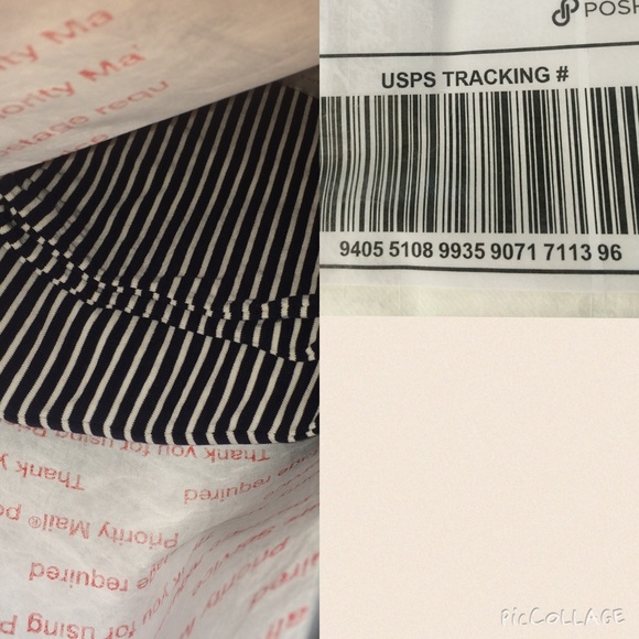 ✨🎉TRADED🎉✨BM Navy & White Stripe Tshirt Dress - Picture 3 of 3