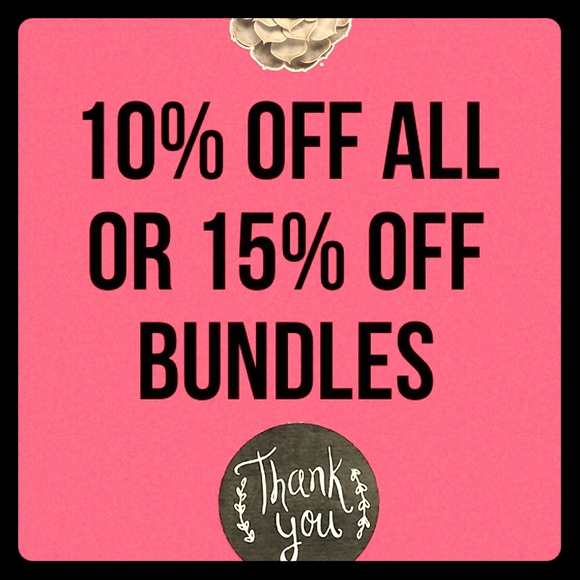 SALE - 10% off individual items or 15% off bundles