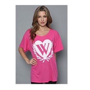 WILDFOX Heart Crest Logo Oversized T-shirt