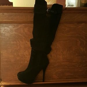 Gorgeous over-the-knee black boots. Size 6.5.