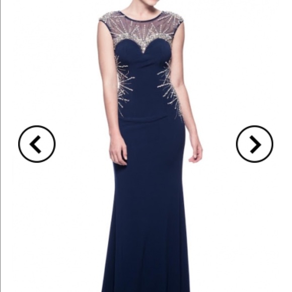 New AG studio evening dress in navy