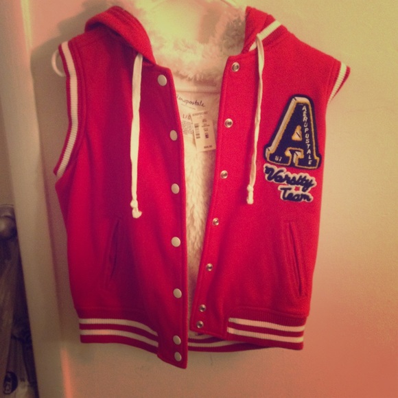 Furry varsity vest