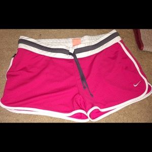 Hot pink Nike shorts
