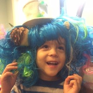 Cupcake Blue color Fancy Wig (used)