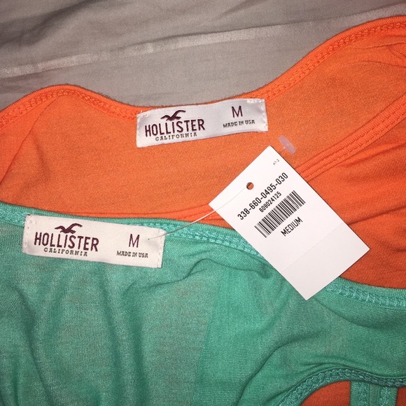 Mint Green and Orange Hollister Tanks - Picture 2 of 3
