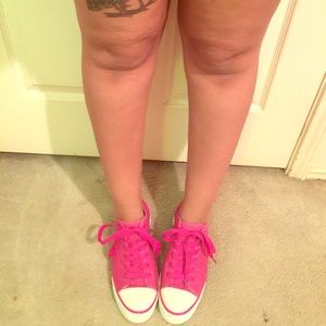 UGG pink, sheepskin lined tennis shoes!