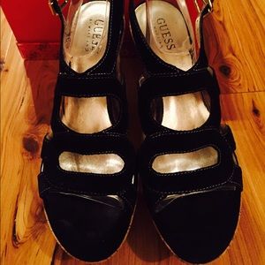 Guess Wedge shoes- white sandals