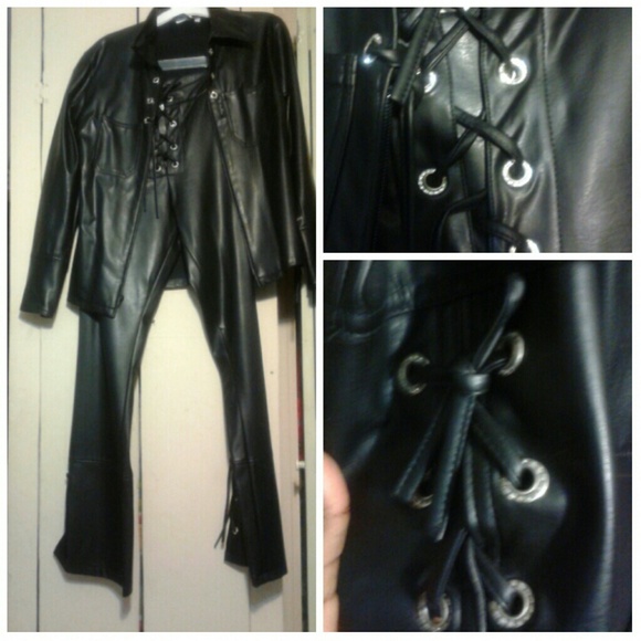 Leather Jacket and Pant set (New)
