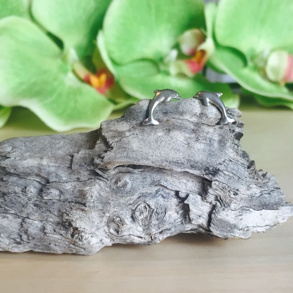 Sterling Silver Dolphin Earrings