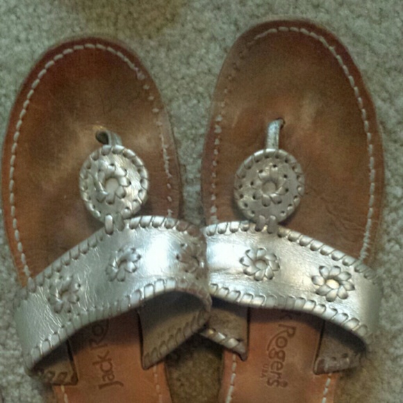Size 10 Platinum Jack Rogers