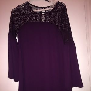 Purple lace dress