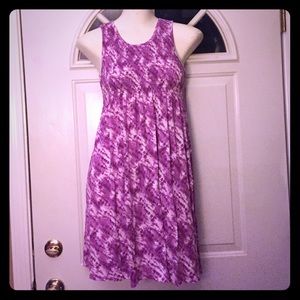Purple and white sundress