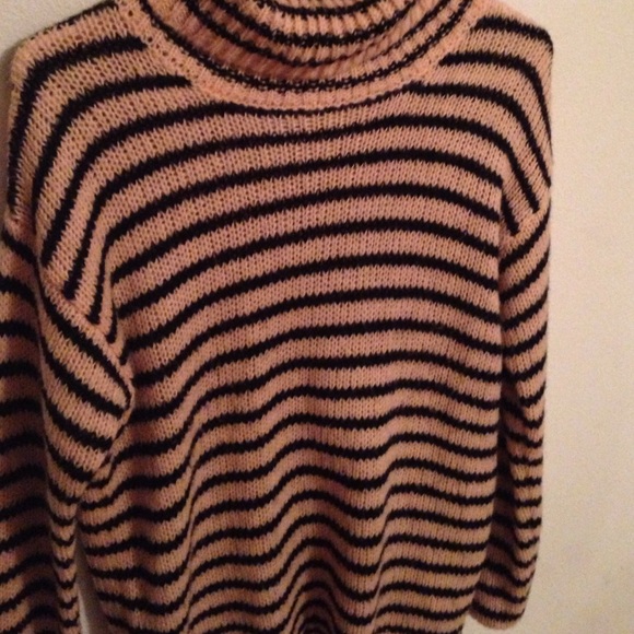 Pink and White Forever 21 Striped Turtleneck - Picture 3 of 3