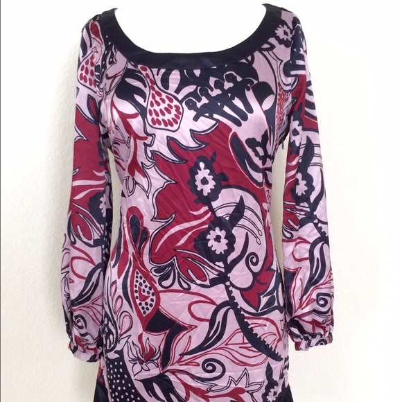 Retro Line satin sheen light pink floral dress