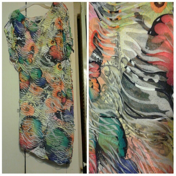 Sheer Summer Rippled Dress