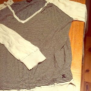 Hurley black and off white beach sweater
