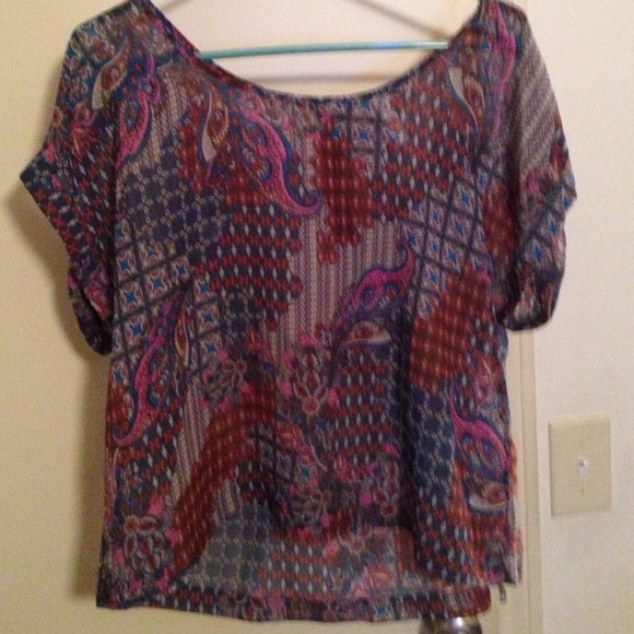 Sheer patterned blouse