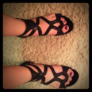 Black Nine West Sandals