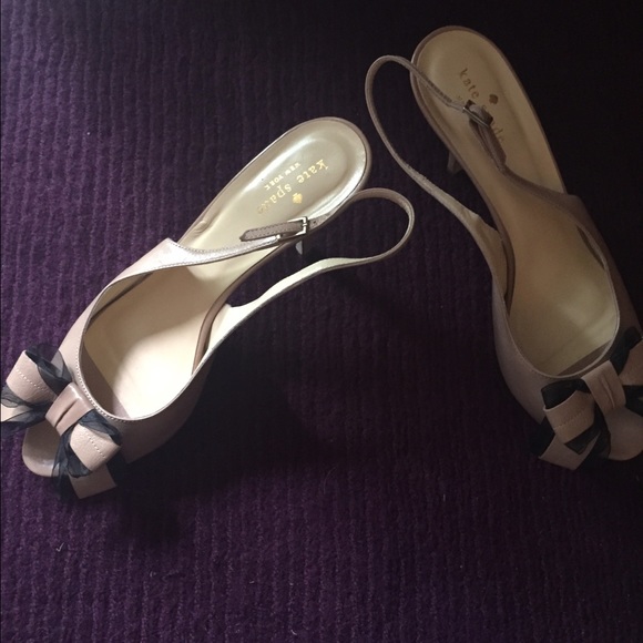 Kate Spade tan and black sling backs - Picture 4 of 4
