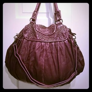 Deux Lux Studded Detail Satchel